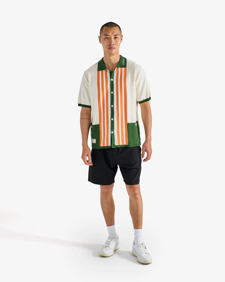Malbon - GABBIANO KNIT BUTTON UP - IVORY - Kalifornia Jean Bar
