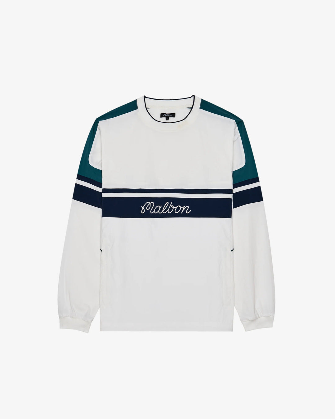 Malbon - Sportiva Nylon Popover in White - Kalifornia Jean Bar