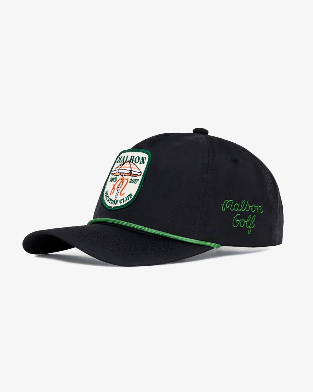 Malbon - VACATION CLUB NYLON ROPE HAT - BLACK - Kalifornia Jean Bar