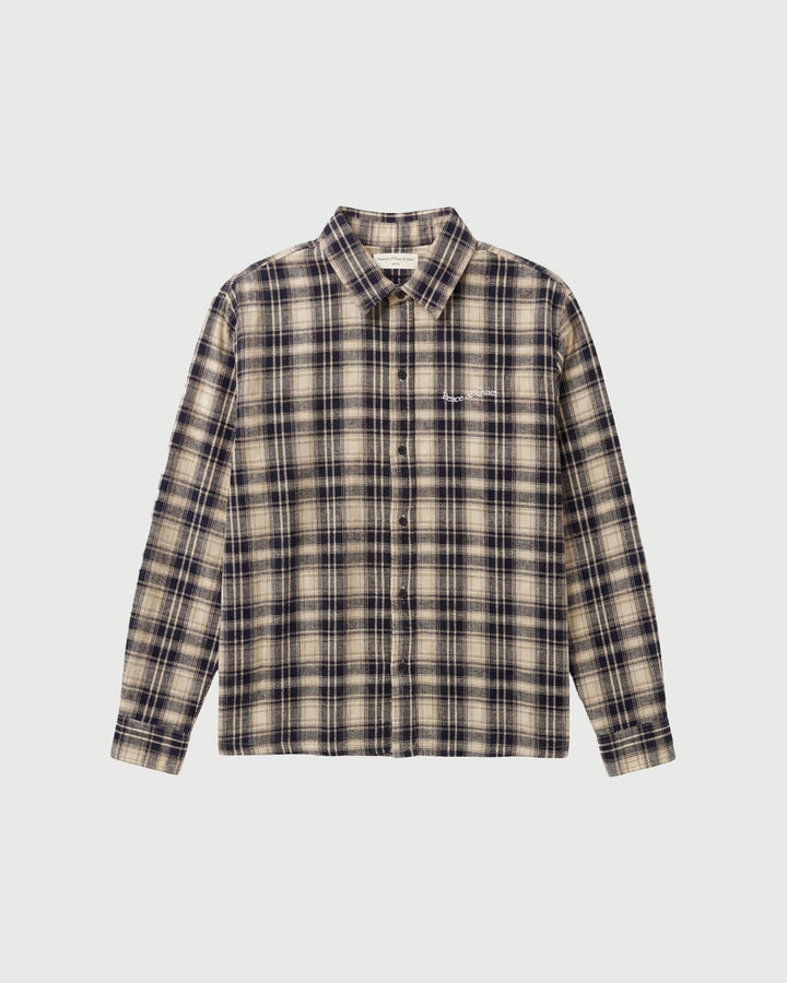 MoPQ - Wordmark Button Up Navy - Kalifornia Jean Bar