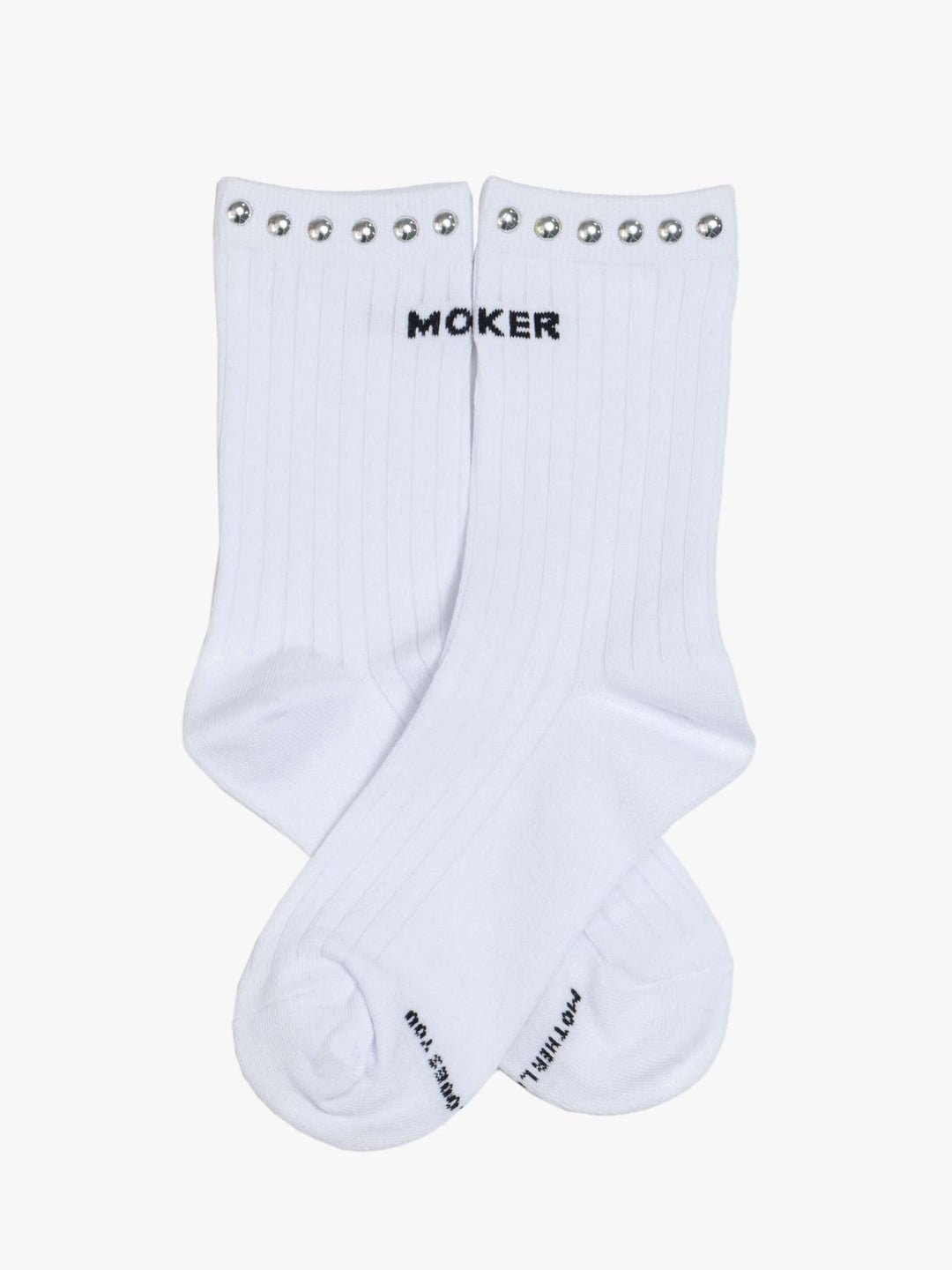 Mother - Half Step White Studded Socks - Kalifornia Jean Bar