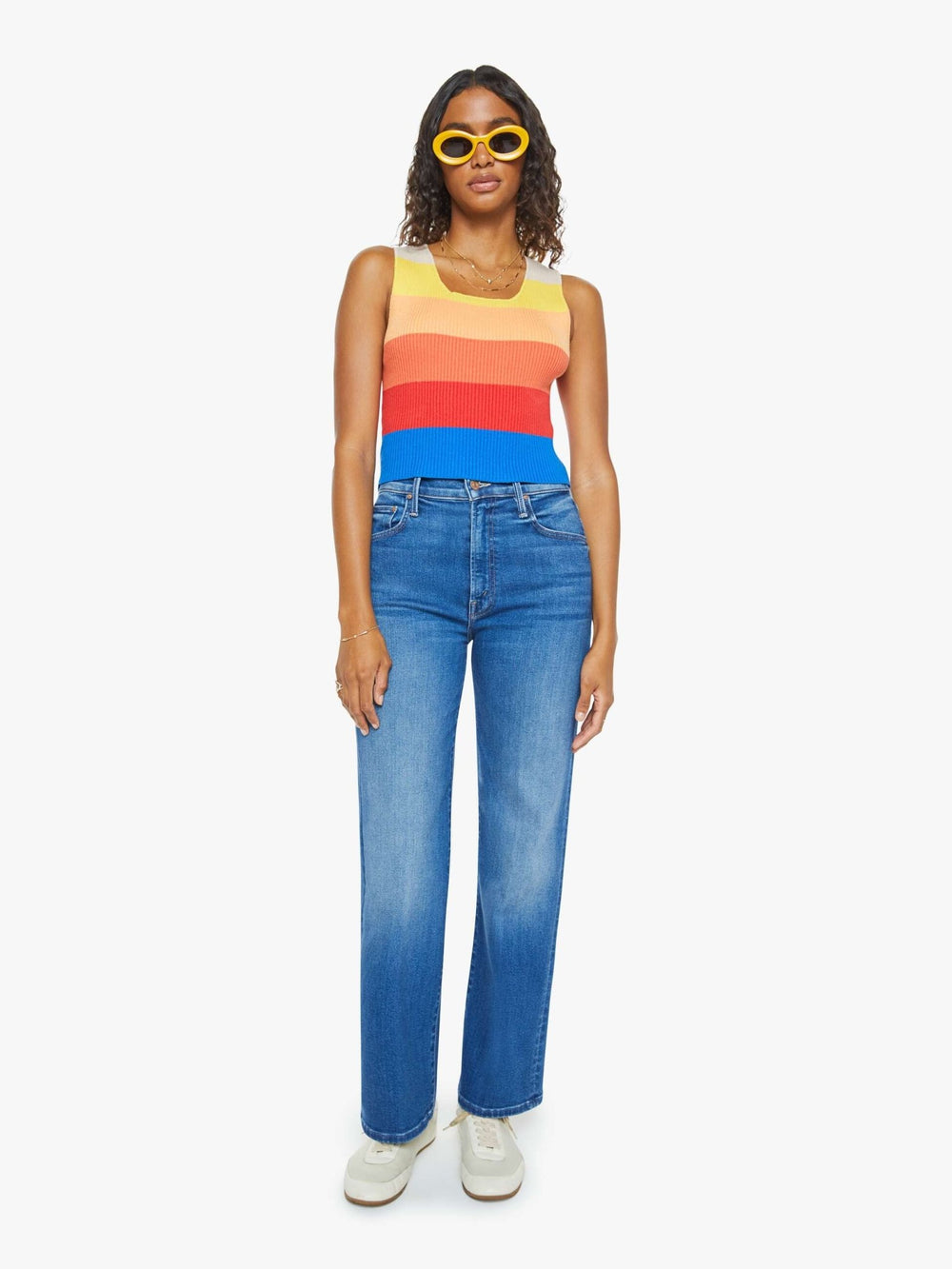 Mother - Round Neck Rib Tank Over the Horizon - Kalifornia Jean Bar