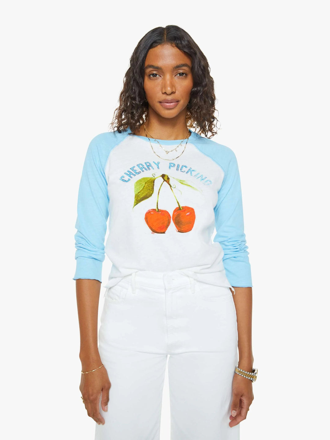 Mother - Sporty Concert Shirt in Picking Cherries - Kalifornia Jean Bar