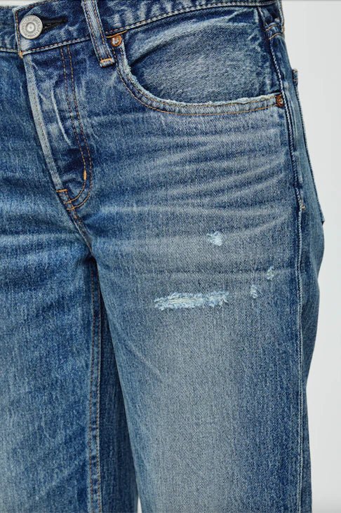 Moussy - Cedarhurst Low - Rise Straight Jean in Blue - Kalifornia Jean Bar