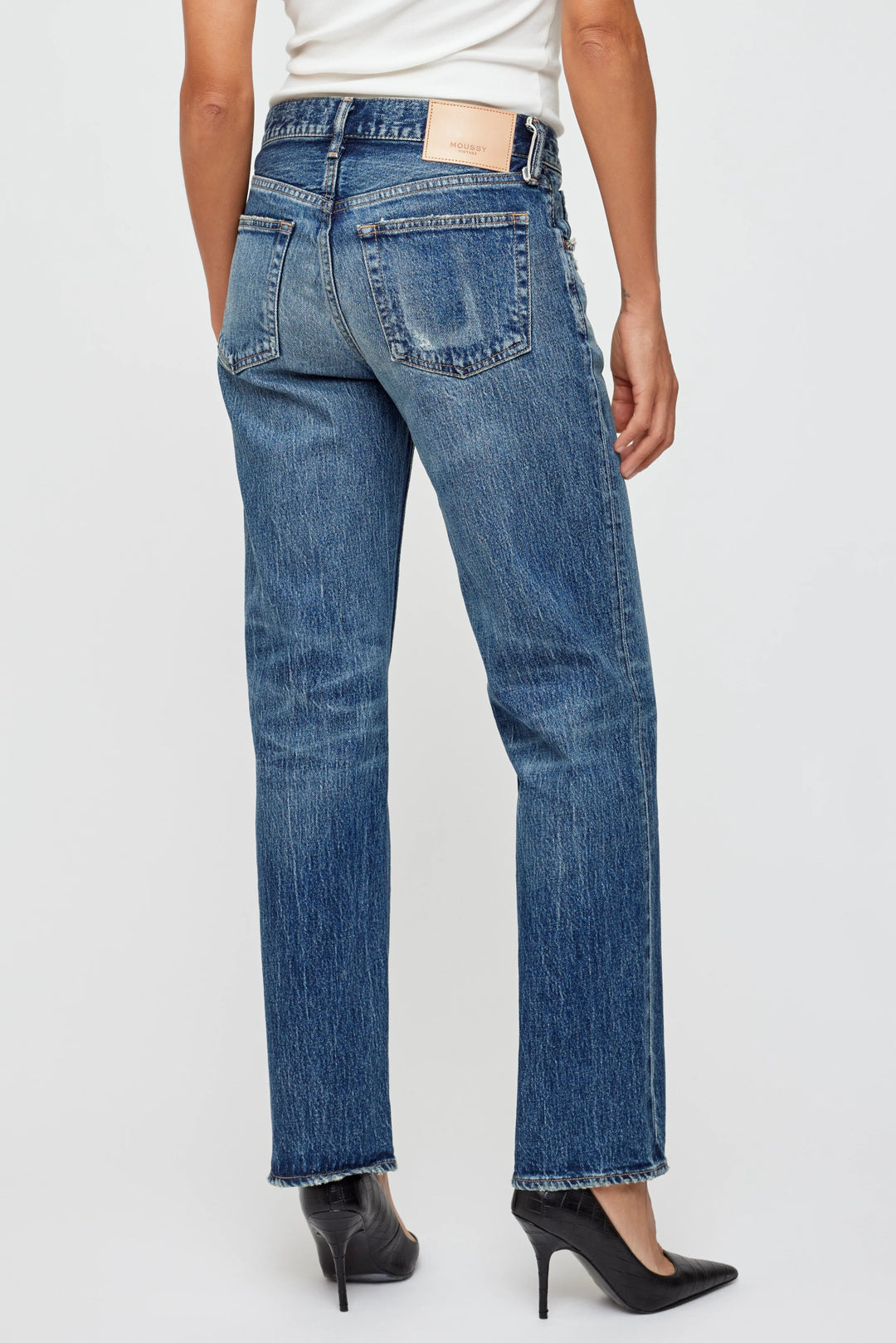Moussy - Cedarhurst Low - Rise Straight Jean in Blue - Kalifornia Jean Bar