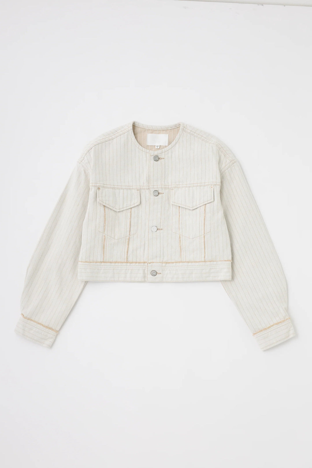 Moussy - Fords No Collar Jacket Mix White - Kalifornia Jean Bar