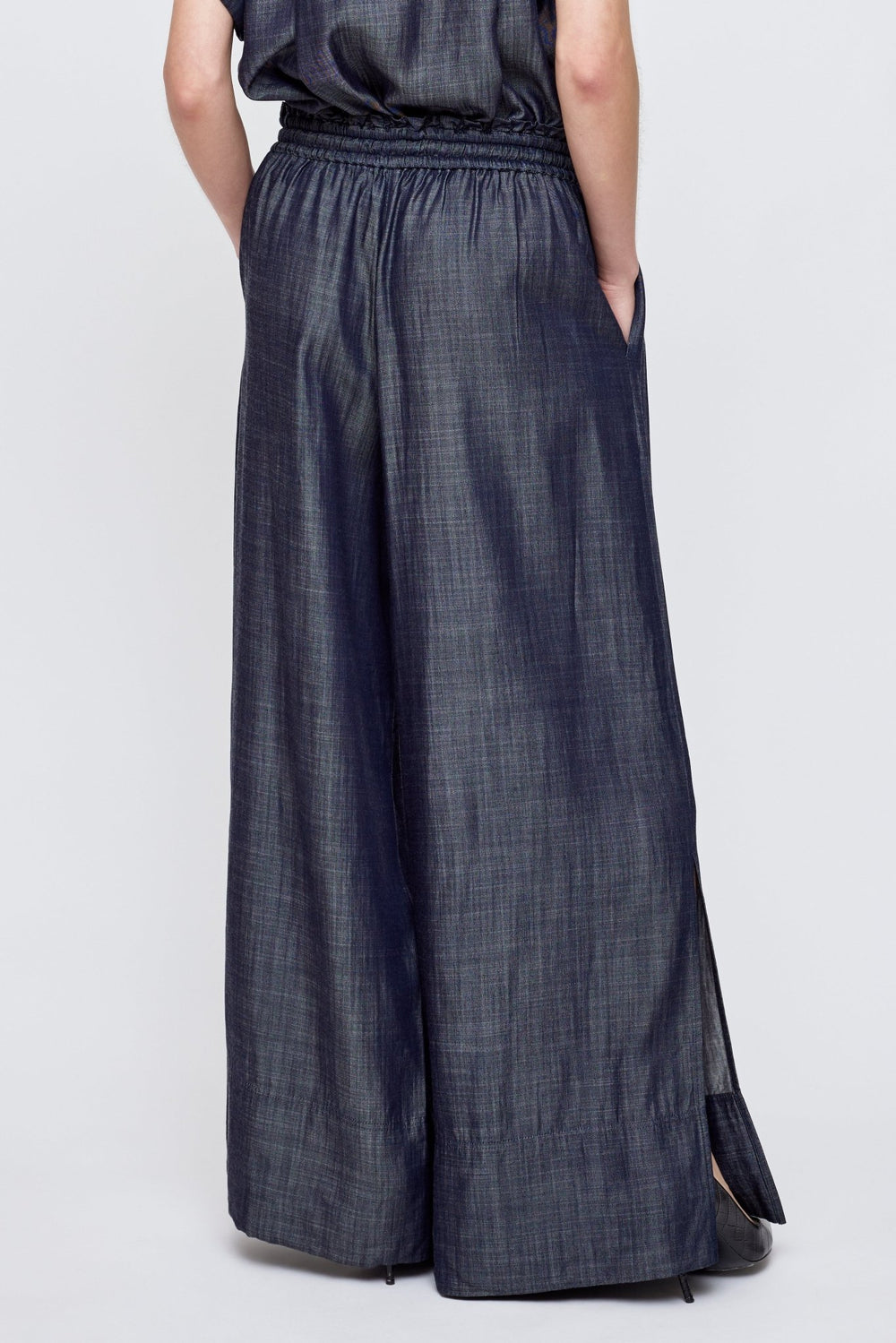 Moussy - High Waist Wide Denim in Blue - Kalifornia Jean Bar