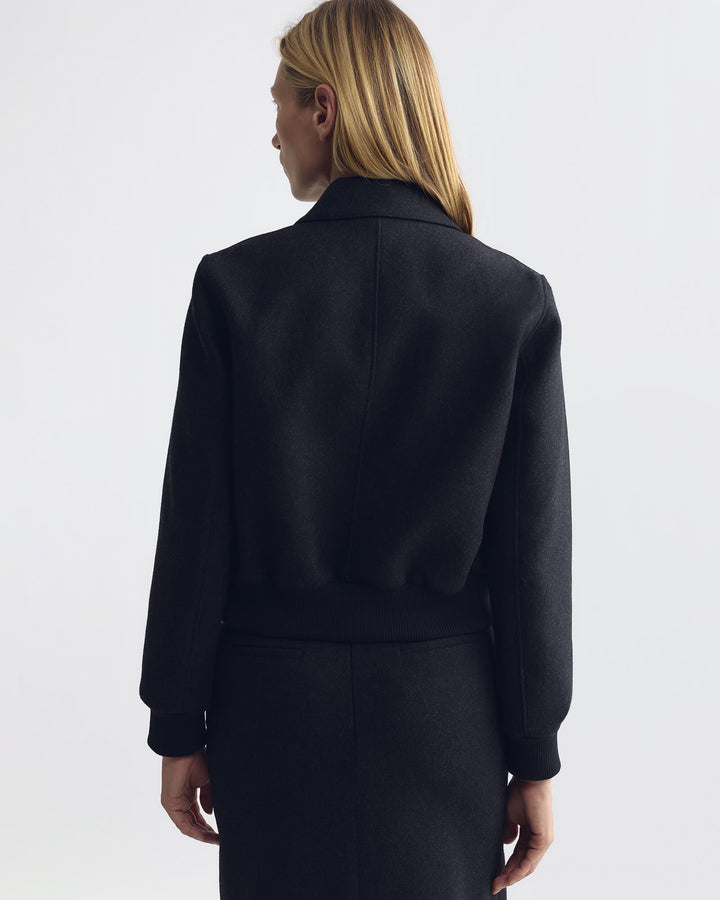 Nili Lotan - Dark Charcoal Redley Bomber Jacket - Kalifornia Jean Bar