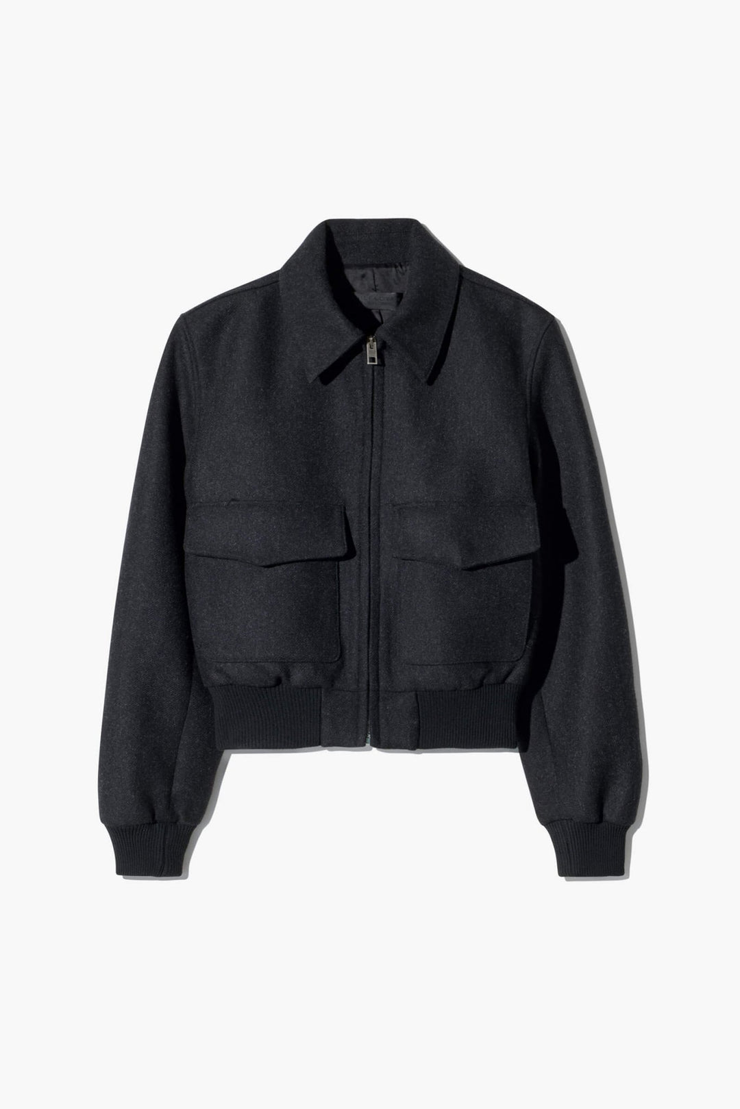Nili Lotan - Dark Charcoal Redley Bomber Jacket - Kalifornia Jean Bar