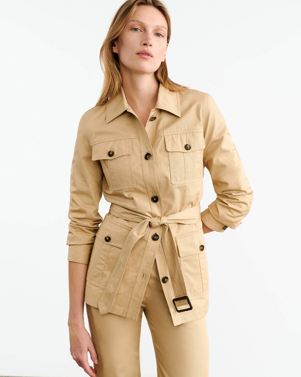Nili Lotan - Mila Jacket in Desert Khaki - Kalifornia Jean Bar