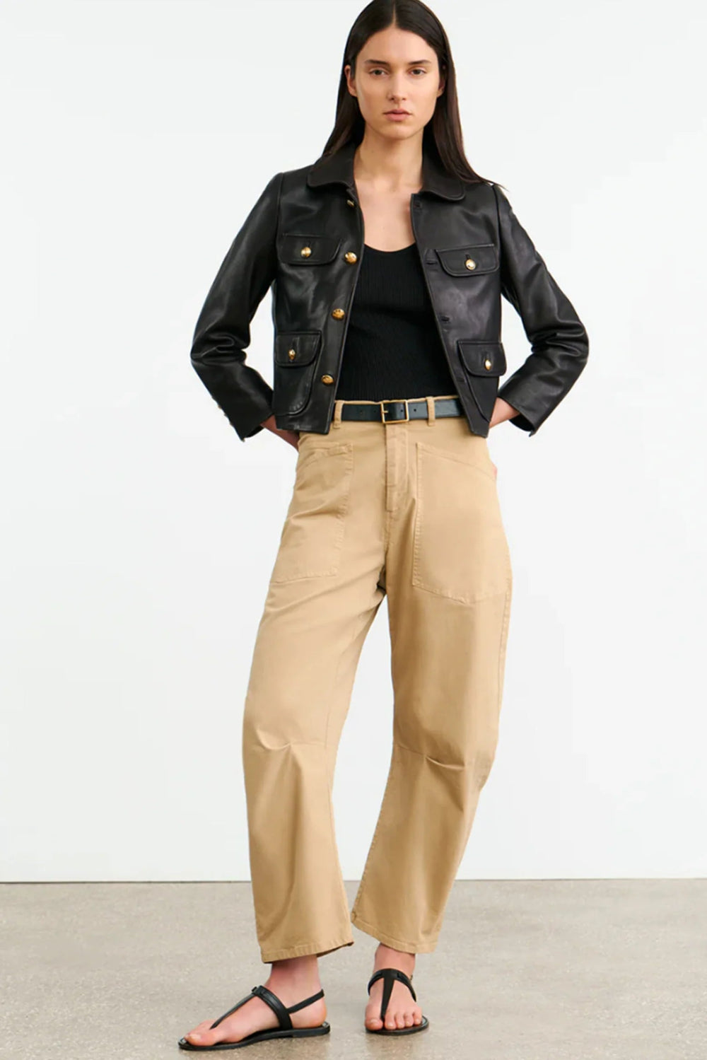 Nili Lotan - Shon Pant in Rock Khaki - Kalifornia Jean Bar
