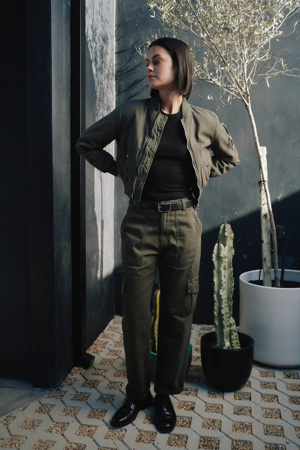 NSF - Hawk Straight Leg Twill Cargo Pant in Olive - Kalifornia Jean Bar