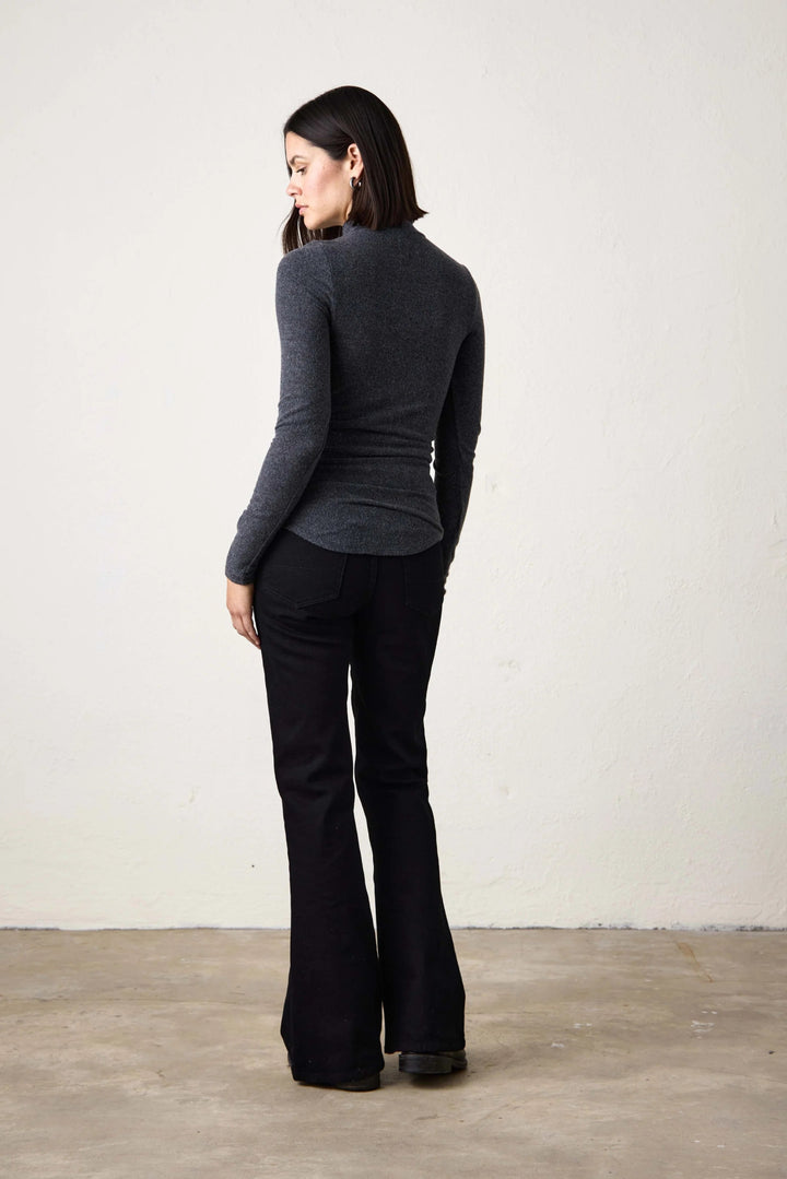 NSF - Lani Plush Fitted Turtleneck in Black - Kalifornia Jean Bar