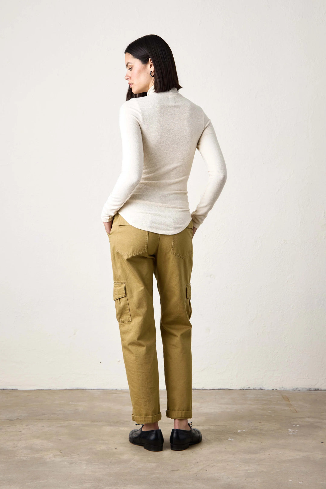 NSF - Lani Plush Fitted Turtleneck in Ivory - Kalifornia Jean Bar