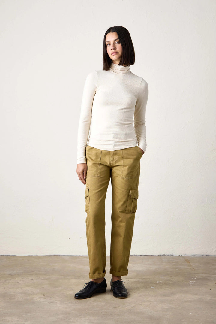 NSF - Lani Plush Fitted Turtleneck in Ivory - Kalifornia Jean Bar