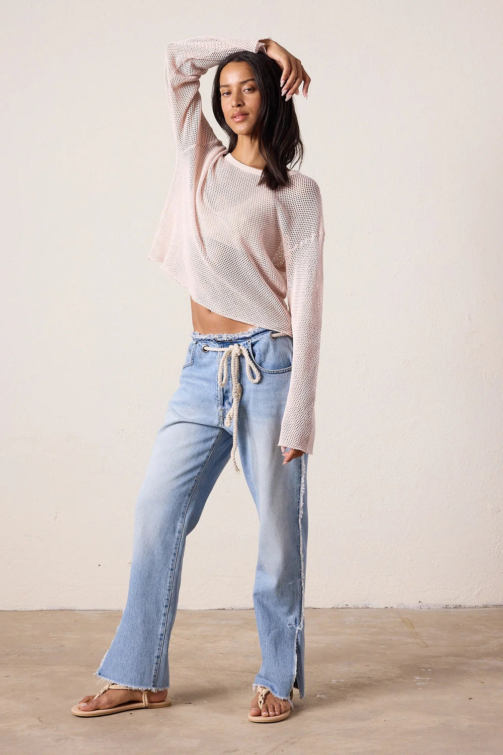 NSF - Penny Relaxed Tie Waist Jean in Baja - Kalifornia Jean Bar