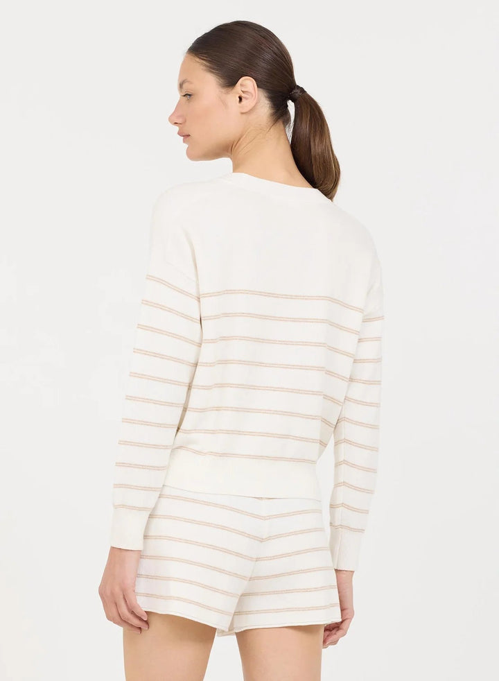 One Grey Day - Warwick Pullover Oatmeal/White Combo - Kalifornia Jean Bar