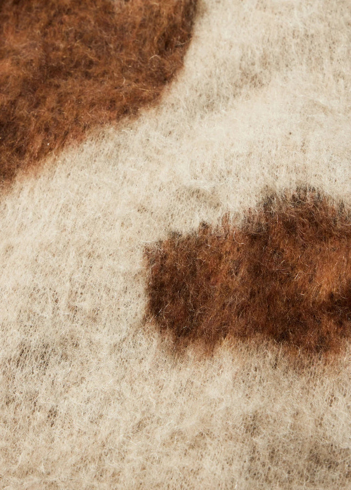 One of These Days - Horse Knit Cardigan in Brown - Kalifornia Jean Bar