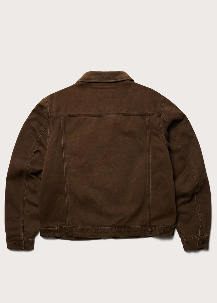 One of These Days - Lined Trucker Jacket Washed Brown Denim - Kalifornia Jean Bar