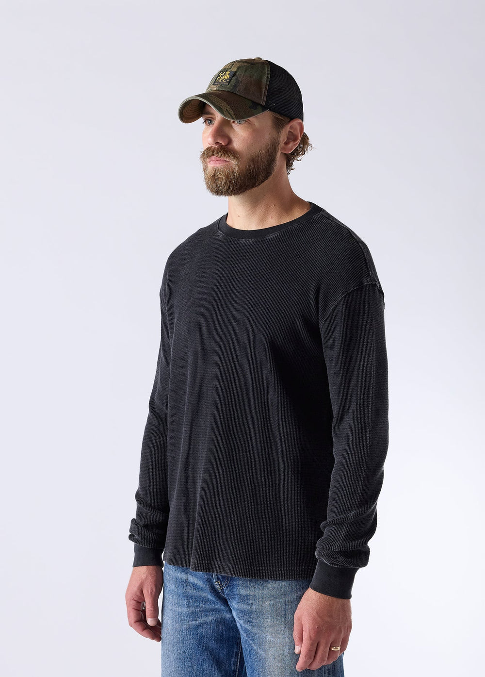 One of These Days - Woven Trucker Hat Woodland Camo - Kalifornia Jean Bar