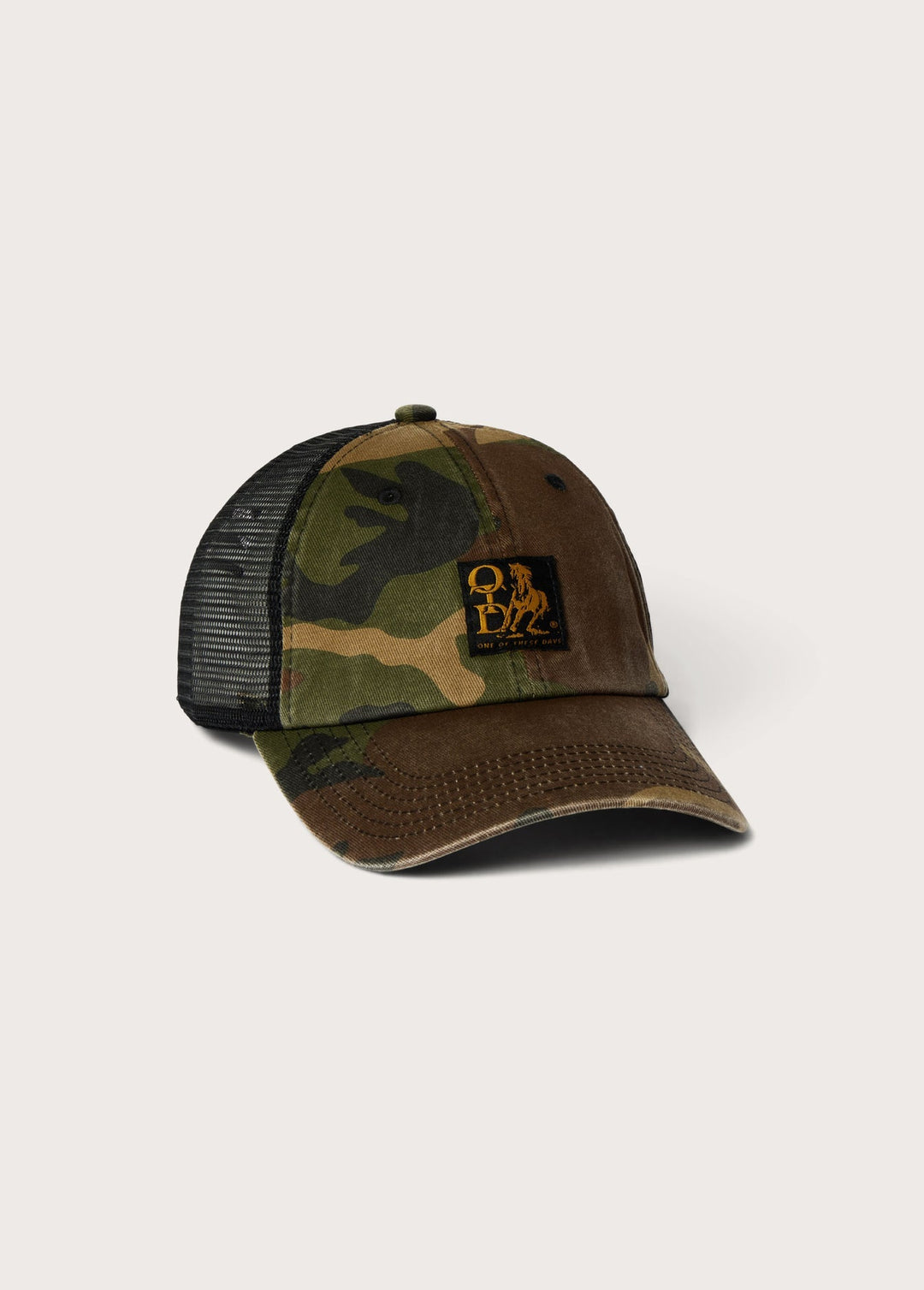 One of These Days - Woven Trucker Hat Woodland Camo - Kalifornia Jean Bar