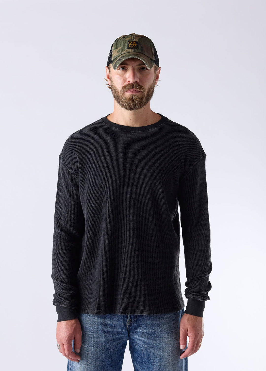 One of These Days - Woven Trucker Hat Woodland Camo - Kalifornia Jean Bar