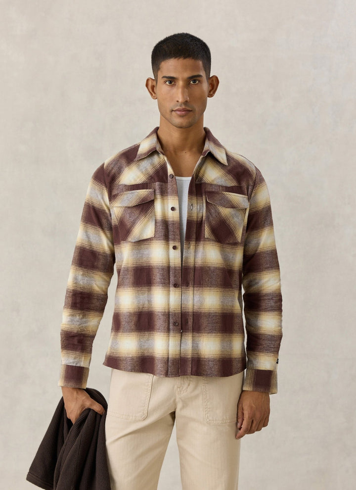 Percival - Ashe Regular Check Shirt - Brown Check - Kalifornia Jean Bar