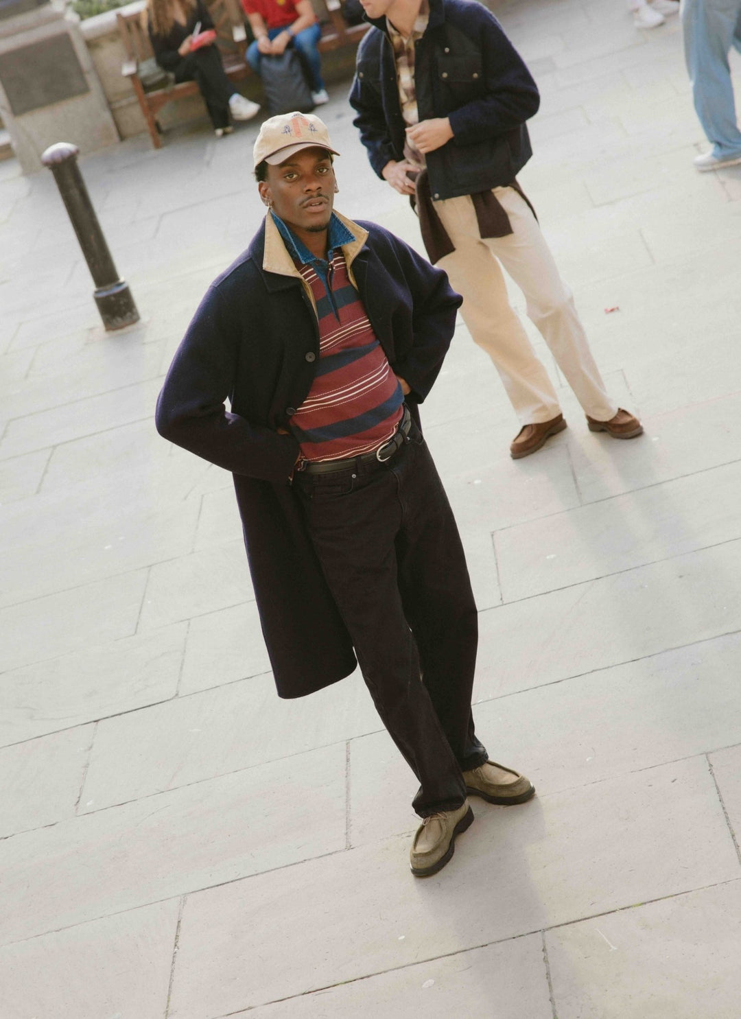 Percival - Dennis Denim Collar Rugby - Burgundy Stripe - Kalifornia Jean Bar