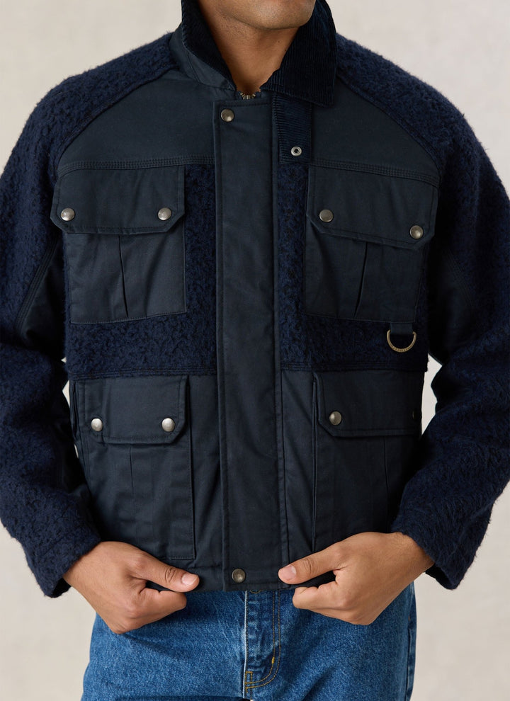 Percival - Fletcher Patchwork Jacket - Navy - Kalifornia Jean Bar