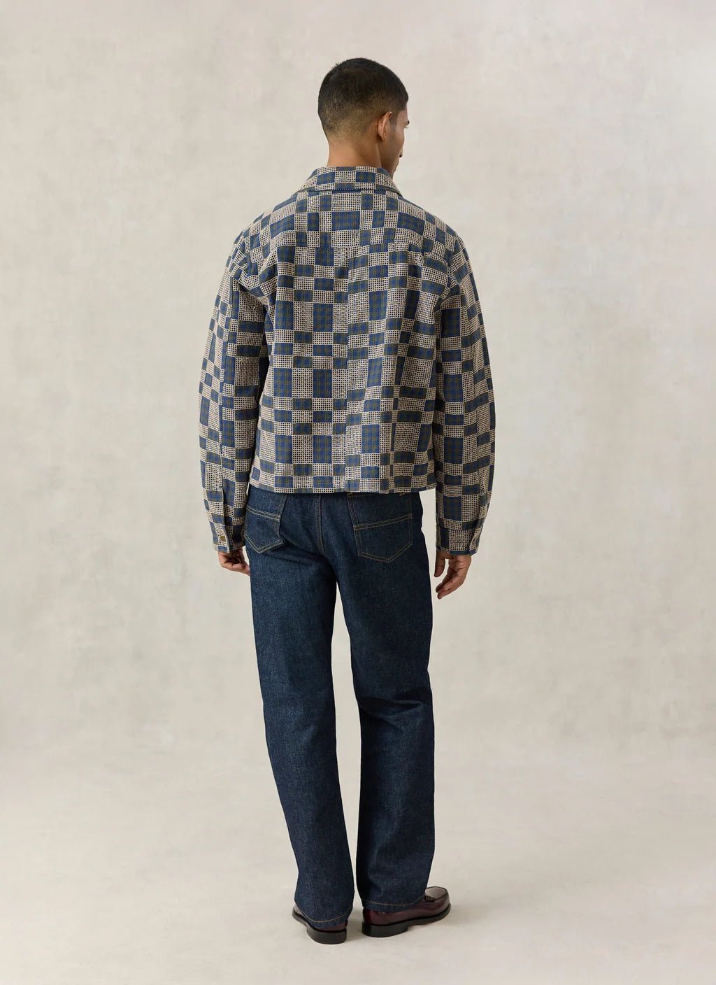 Percival - Wallis Overshirt - Navy Grid Check - Kalifornia Jean Bar