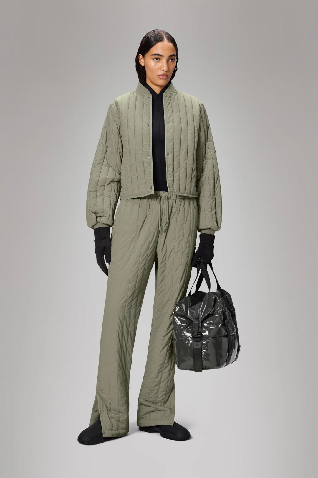 RAINS - Banja Liner Bomber W Jacket in Drift - Kalifornia Jean Bar