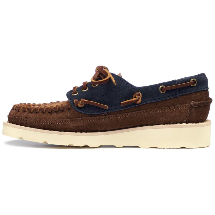 Sebago - Navy Cognac Cayuga Woman's Moccasin - Kalifornia Jean Bar
