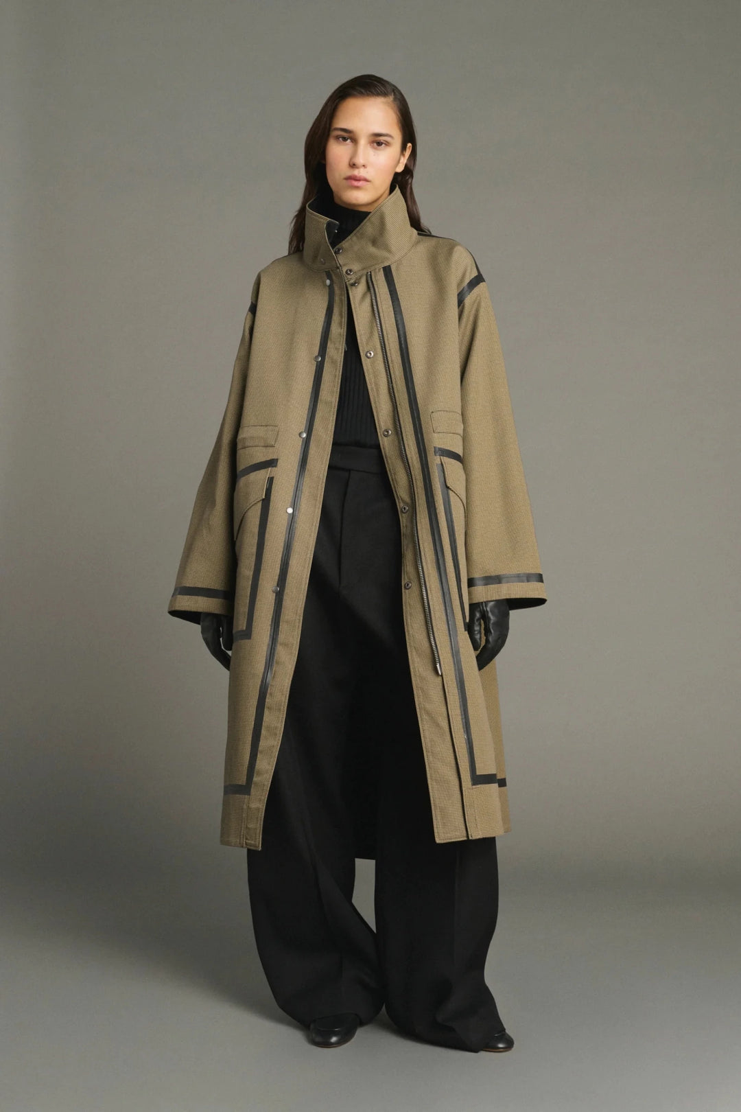 Soeur - Luce Reversible Oversized Parka in Noir/Beige - Kalifornia Jean Bar
