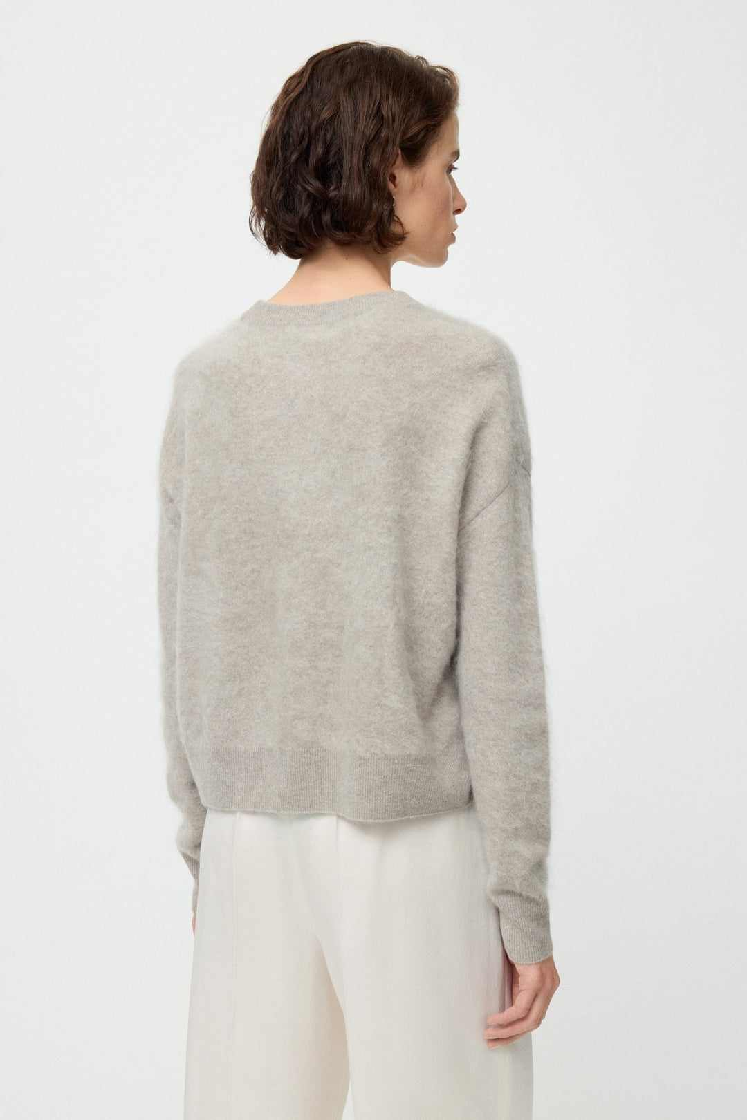 Soft Goat - Argyle Crewneck Greige - Kalifornia Jean Bar