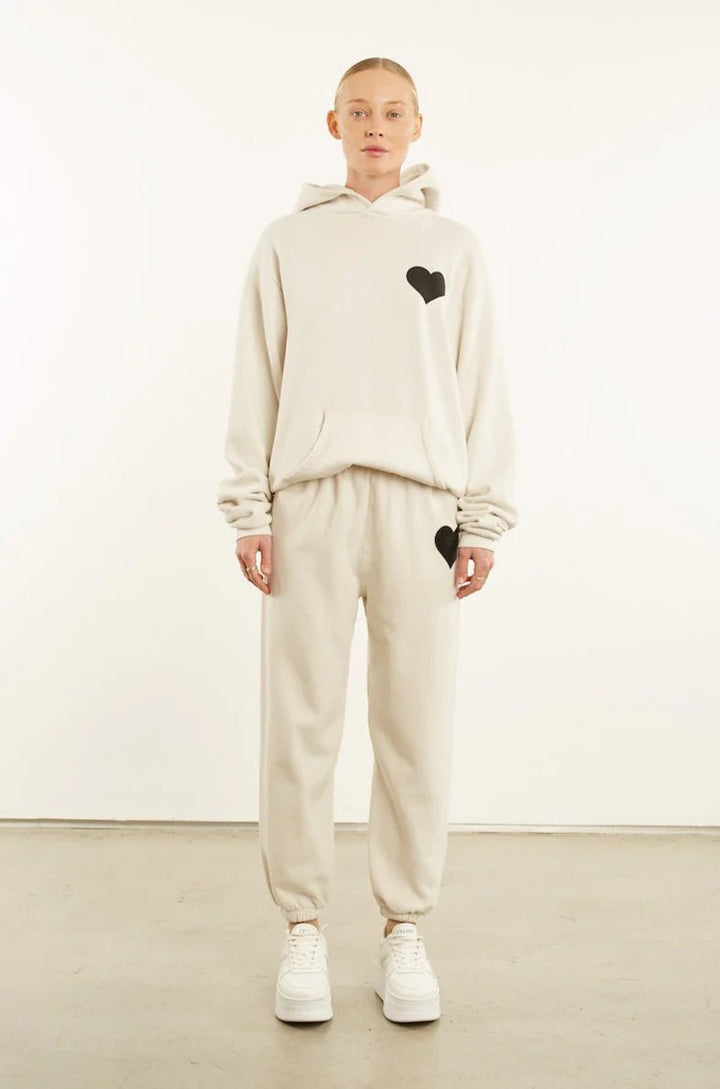 SPRWMN - Vintage White Heart Sweatpants - Kalifornia Jean Bar