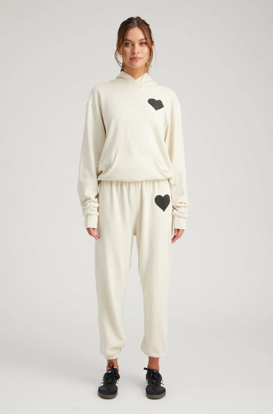 SPRWMN - Vintage White Heart Sweatpants - Kalifornia Jean Bar