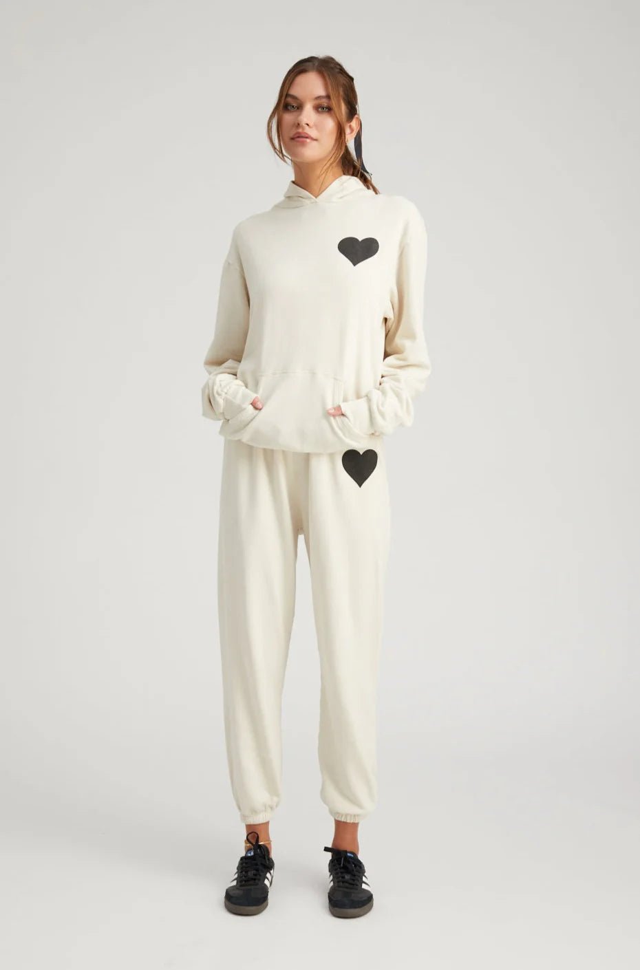 SPRWMN - Vintage White Heart Sweatpants - Kalifornia Jean Bar