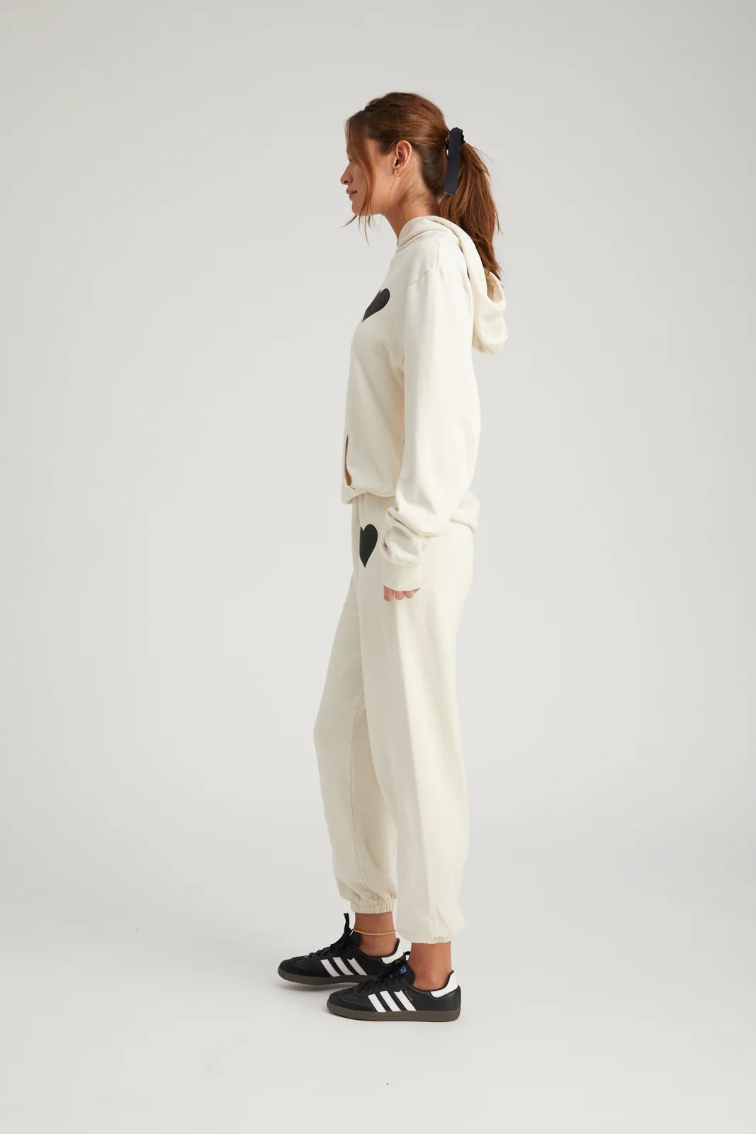 SPRWMN - Vintage White Heart Sweatpants - Kalifornia Jean Bar