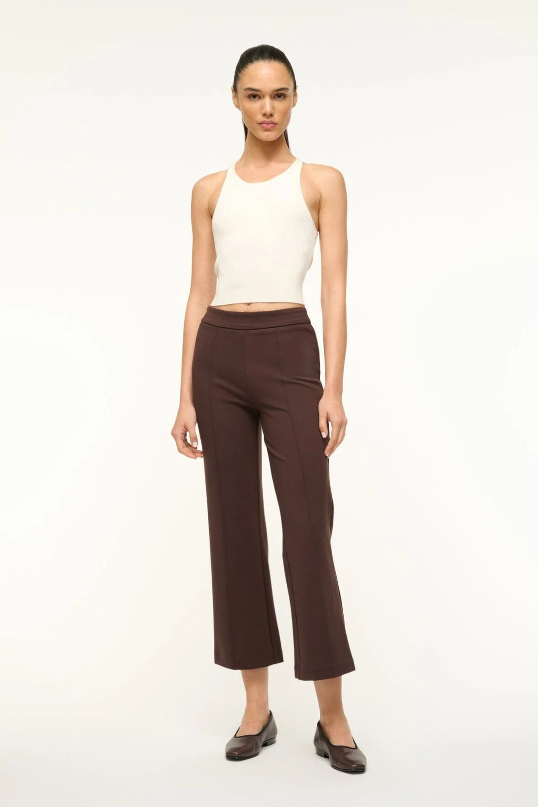 Staud - Knack Pant in Dark Chocolate - Kalifornia Jean Bar