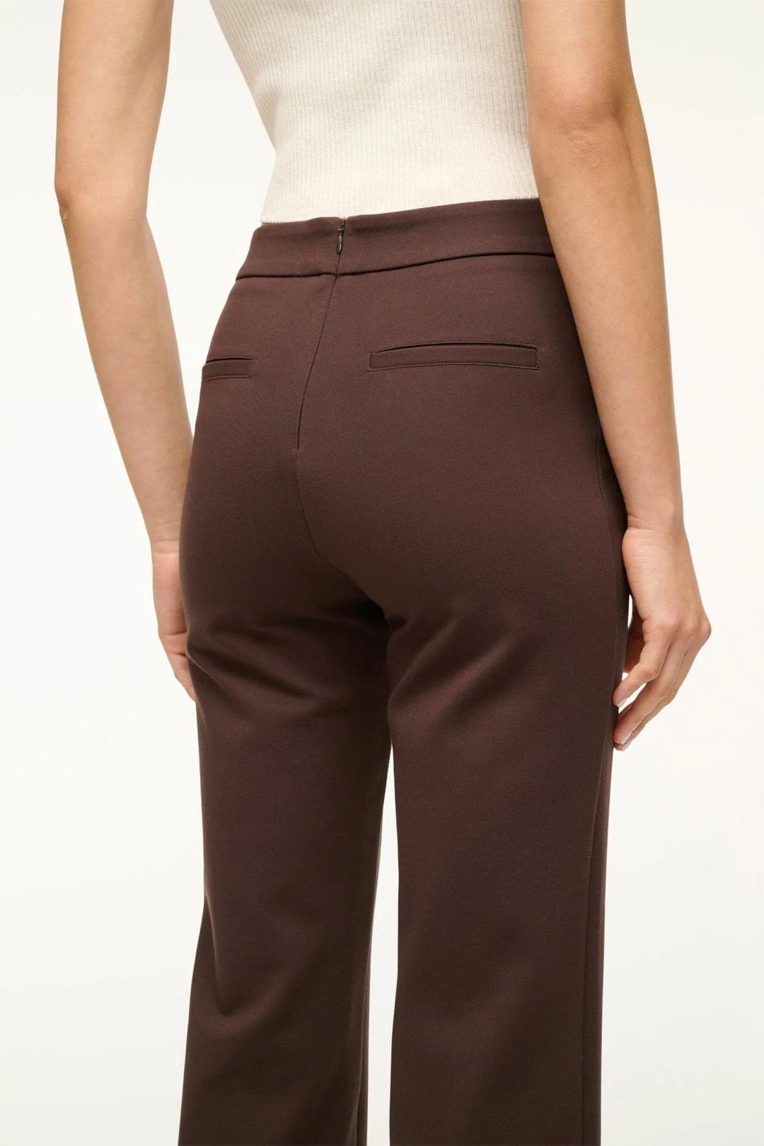 Staud - Knack Pant in Dark Chocolate - Kalifornia Jean Bar