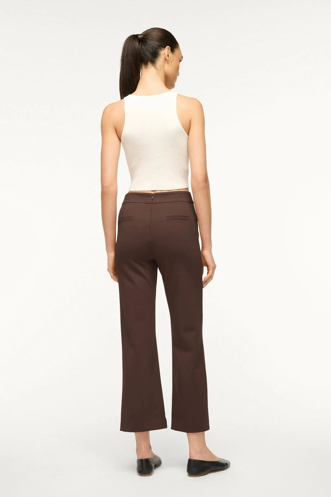 Staud - Knack Pant in Dark Chocolate - Kalifornia Jean Bar