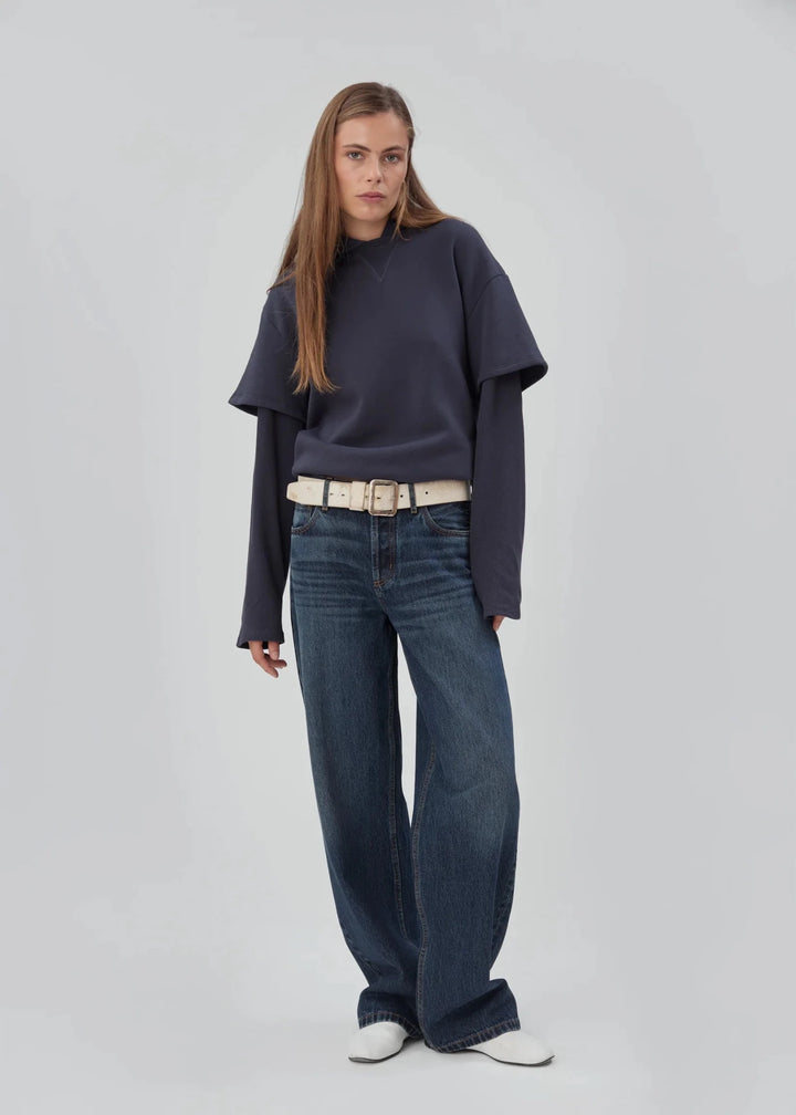 Still Here - 2Tee Sweatshirt in Navy - Kalifornia Jean Bar