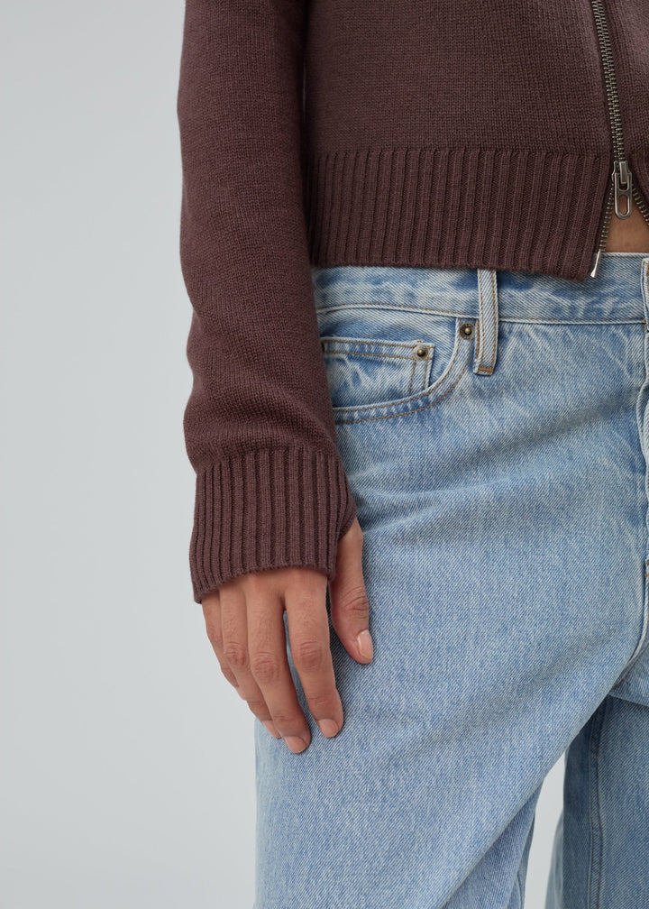 Still Here - Bleecker Zip in Chocolate Brown - Kalifornia Jean Bar