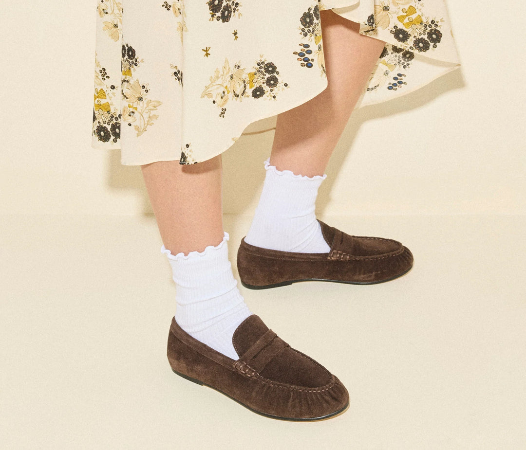 Freda Salvador - Sydnie Limited Edition Espresso Suede Penny Loafer