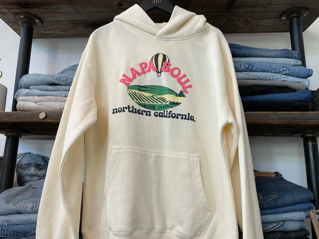 TAHOE SOUL - Napa Soul Ecru/Pink Balloon Hoodie - Kalifornia Jean Bar