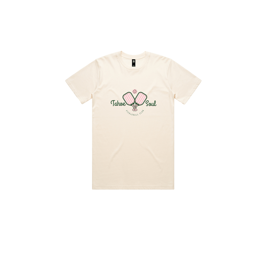 Tahoe Soul - Pickleball Club Tee in White - Kalifornia Jean Bar
