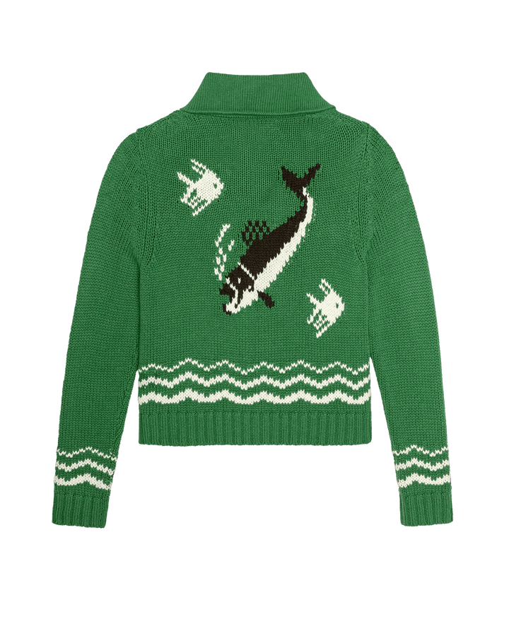 The Great - Bass Cardigan in Grove - Kalifornia Jean Bar