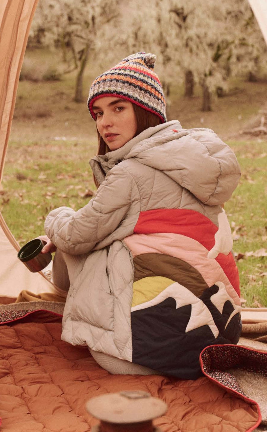 The Great - Cabin Beanie Camp Marled Stripe - Kalifornia Jean Bar