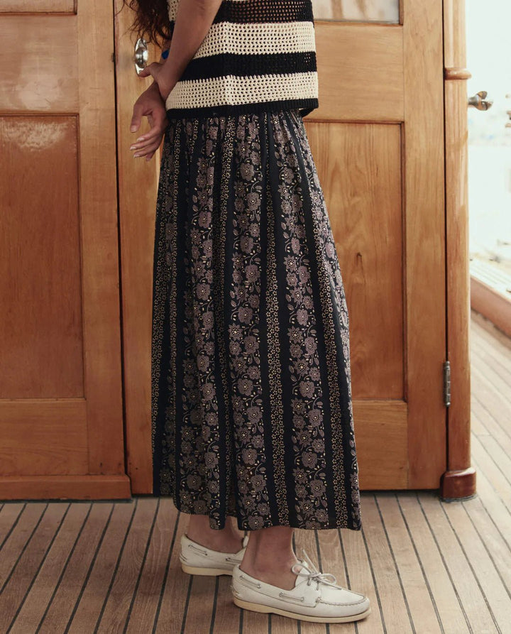 The Great - Canary Skirt Black Cream Token Floral - Kalifornia Jean Bar