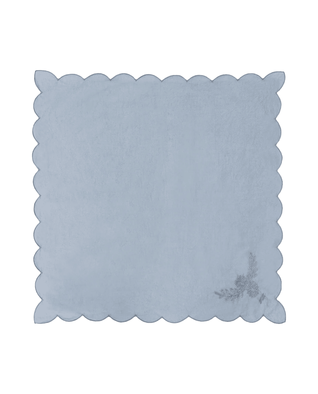 The Great - Faded Indigo Scalloped Bandana - Kalifornia Jean Bar